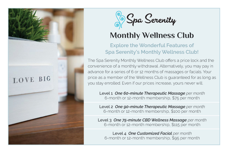 Monthly Wellness Club | Spa Serenity