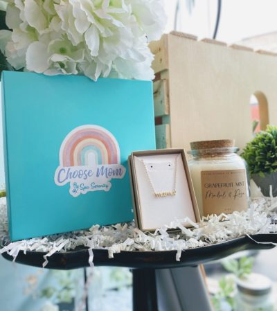 mothers day gift of her spa serenity necklace and candle SPa Serenity gift with purchase in store