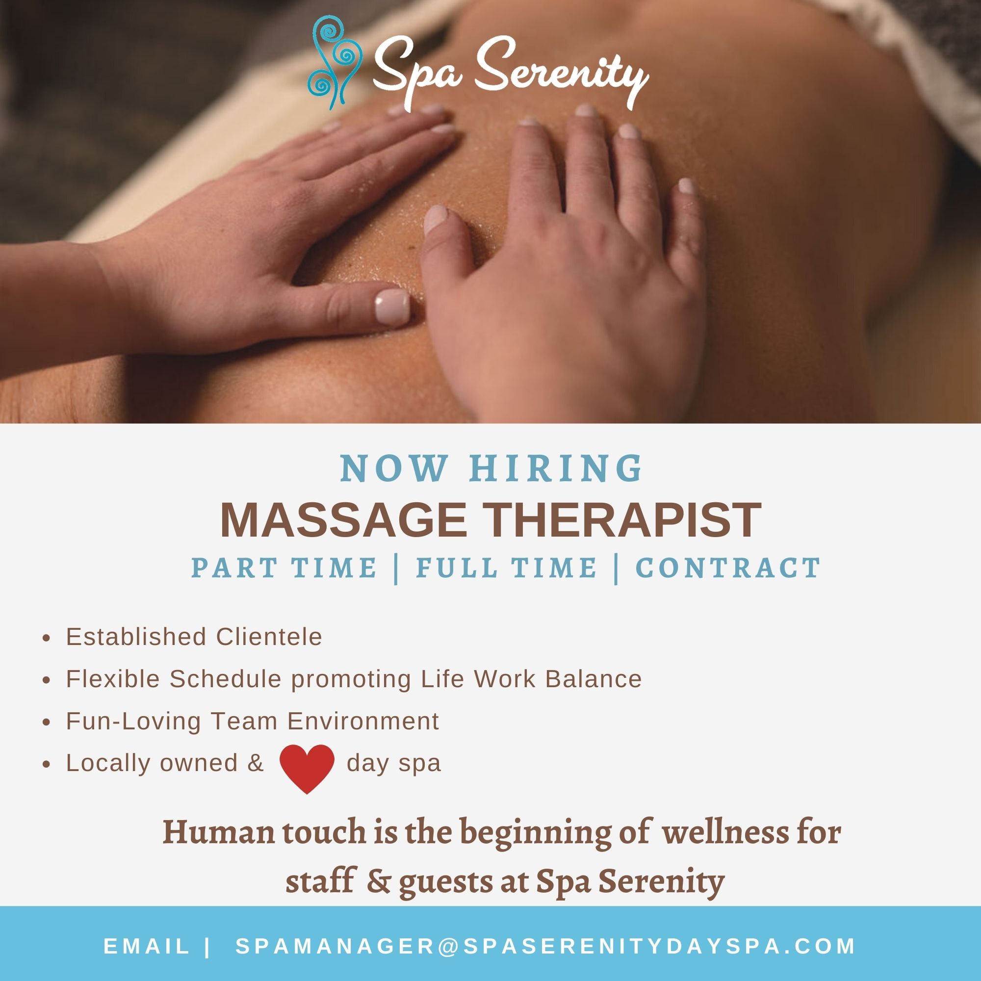 Massage Therapist at Spa Serenity