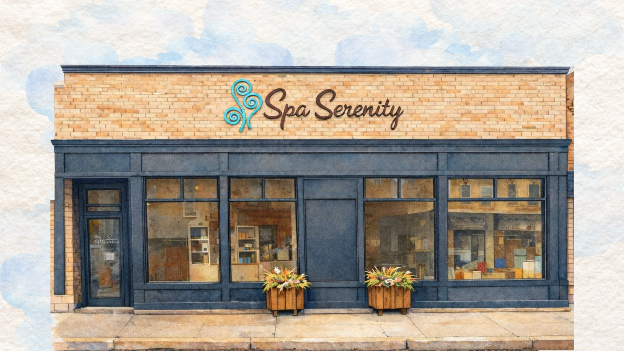 Spa Serenity storefront in Downtown Baraboo