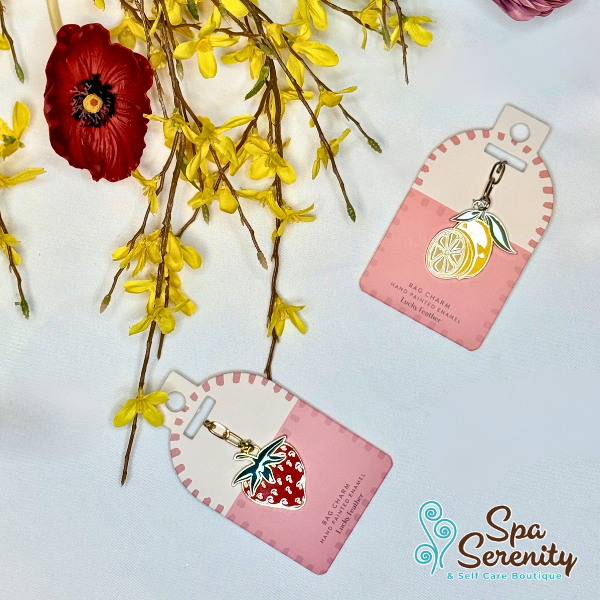 Lucky Feather bag charms at Spa Serenity downtown Baraboo